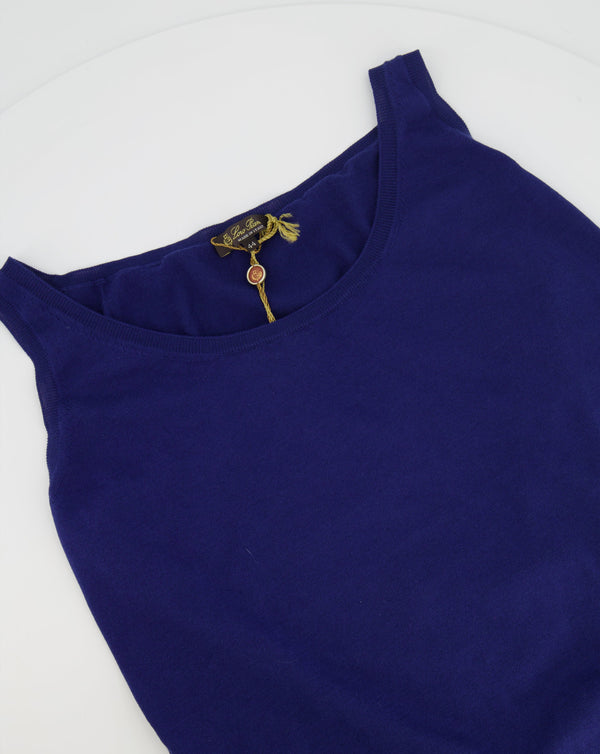 Loro Piana Silk Electric Blue Tank Top Size IT 44 (UK 12) RRP - £405