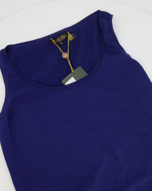 Loro Piana Silk Electric Blue Tank Top Size IT 40 (UK 8) RRP - £405