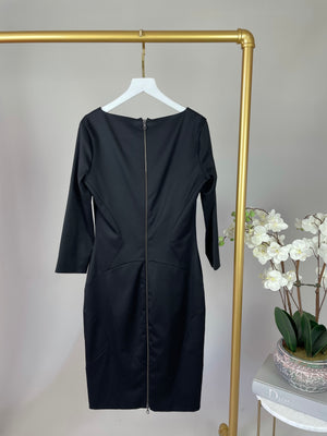 Antionio Berardi Black 3/4 Sleeve Midi Dress Size 38 (UK 10)