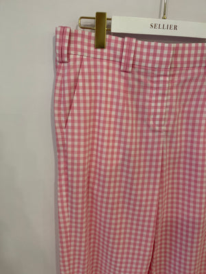 Balmain Pink Vichy Pants FR 38 (UK 10)