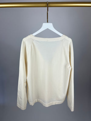 Alaïa Cream Wool Cardigan Size FR 38 (UK 10)