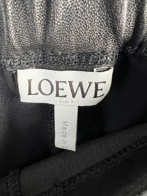 Loewe Black Leather Panelled Cycling Shorts Size XS (UK 4-6)