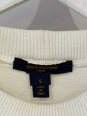 Louis Vuitton White Sweater with Sequin Embellishment Size S (UK 8)