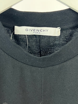 Givenchy Black Bambi Logo Printed T-shirt Size XS (UK 8 - 10)