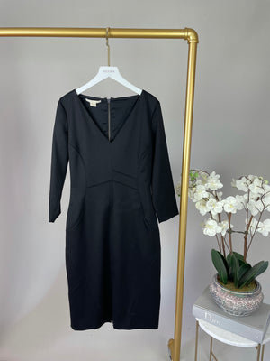 Antionio Berardi Black 3/4 Sleeve Midi Dress Size 38 (UK 10)