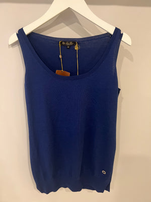 Loro Piana Silk Electric Blue Tank Top Size IT 40 (UK 8) RRP - £405