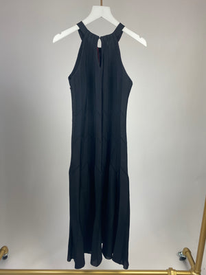 Carolina Herrera Black Ribbed Midi Dress Size XS (UK 6)