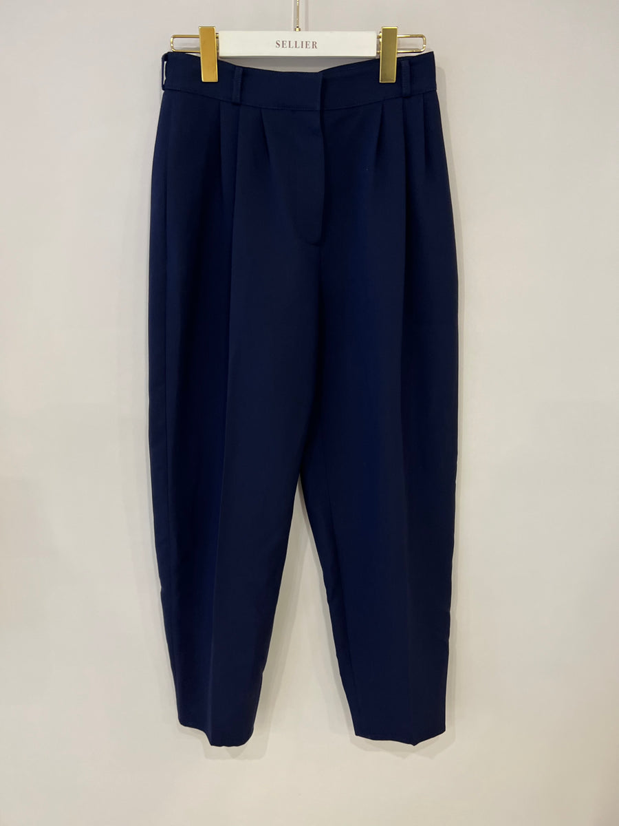 Alexander McQueen Navy Wool Trouser IT 42 (UK 10) (Tall)