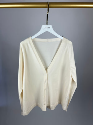 Alaïa Cream Wool Cardigan Size FR 38 (UK 10)