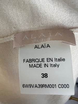 Alaïa Cream Wool Cardigan Size FR 38 (UK 10)