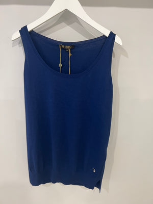 Loro Piana Silk Electric Blue Tank Top Size IT 44 (UK 12) RRP - £405