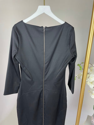 Antionio Berardi Black 3/4 Sleeve Midi Dress Size 38 (UK 10)