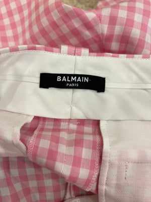 Balmain Pink Vichy Pants FR 38 (UK 10)