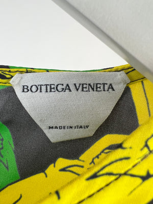 *RUNWAY* Bottega Veneta Green and Black Printed Shirt and Short Set Size IT 36 (UK 4)