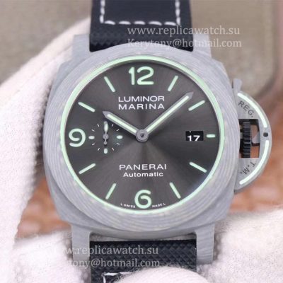 Best Price Panerai Luminor Marina ??Luminous Trilogy?? PAM1118 VSF Carbotech Black Dial P9010 (Extra Strap)