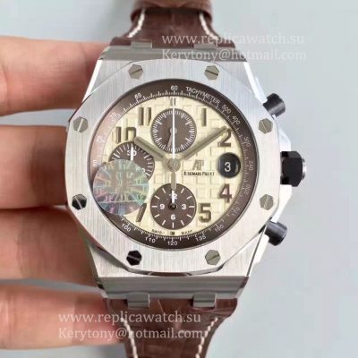 Fake Audemars Piguet Royal Oak Offshore 26470ST.OO.A801CR.01 JF V2 SS Brown Dial 3126