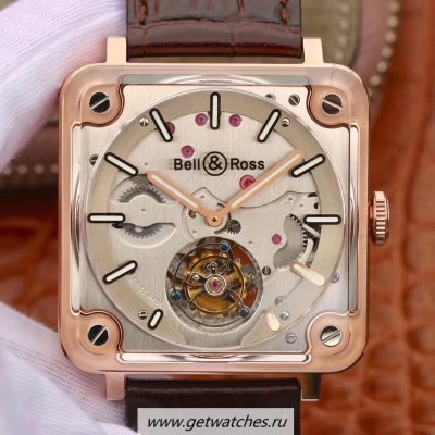 NEW Wholesale Luxury Bell  Ross BR-X2 Tourbillon Micro-Rotor BBRF V2 Rose Gold  Sapphire SS Dial BR-CAL.380