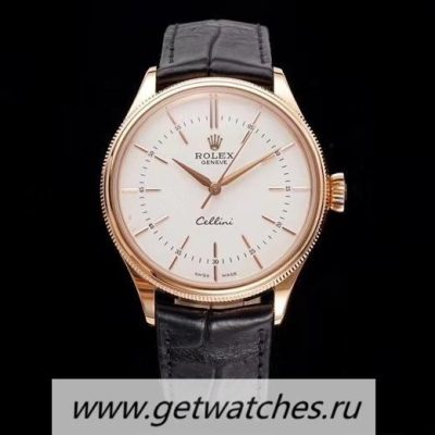 Shop Rolex Cellini Date 50505 GMF Rose Gold White Dial 3165