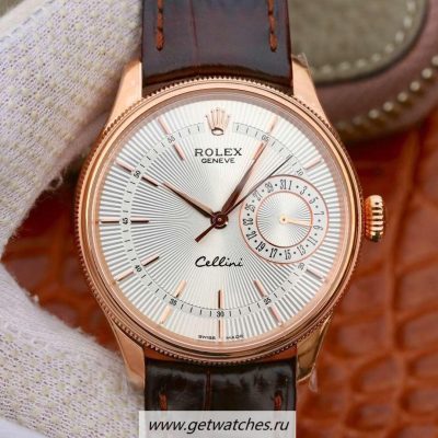 Best Price Rolex Cellini Date 50515 GMF Rose Gold Silver Dial 3165