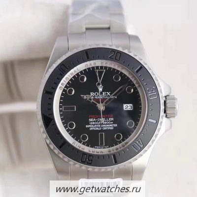 Perfect Replica Rolex DEEPSEA Phantom Prohunter 116660 BPF SS Black Dial 2836
