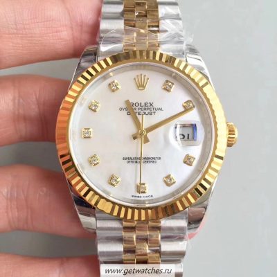 Perfect Wholesale Luxury Rolex Datejust II 126333 41mm EWF SS  Yellow Gold Mother Of Pearl Dial 3235