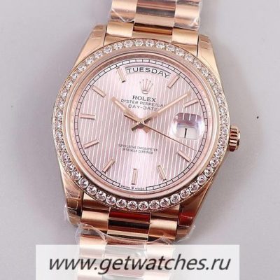 Replica Rolex Day-Date 40 228345 RBR EWF Rose Gold Pink Dial 3255