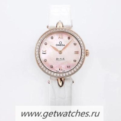 Perfect Replica Omega De Ville Prestige Ladies 424.58.27.60.55.002 27mm GSF Rose Gold & Diamond MOP Dial Quartz