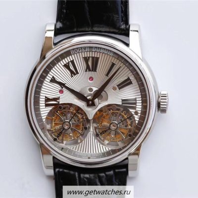 Wholesale Luxury Roger Dubuis Hommage Double Flying Tourbillon RDDBHO0562 JBF SS Silver Dial RD100