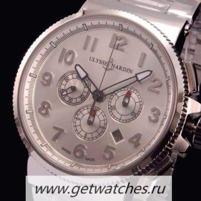 Perfect Wholesale Luxury Ulysse Nardin Marine Chrono SS Arabian Numbers White Dial 7750