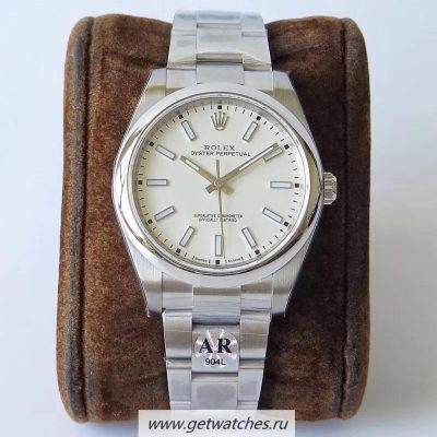 Fake Rolex Oyster Perpetual 39 114300 ARF SS 904L White Dial 3132