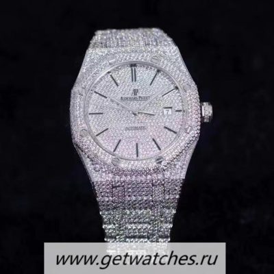 Fake Audemars Piguet Royal Oak 15400 TZF SS & Diamond Diamond Dial 3120