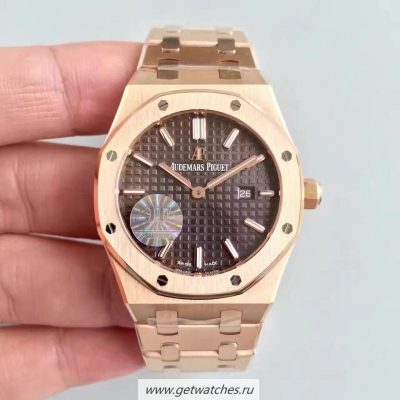 Best Price Audemars Piguet Royal Oak 15450 JF Rose Gold Brown Dial 3120