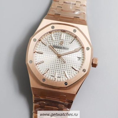 Shop Audemars Piguet Royal Oak 15500 OMF Rose Gold Silver Dial 4302