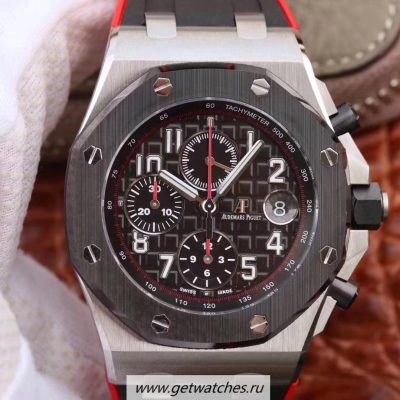 High Quality Audemars Piguet Royal Oak Offshore Chrono Edition Dark Knight 26470 JF V2 SS Black Dial 3126