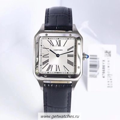 Shop Cartier Santos Dumont WSSA0022 XF 31mm SS Silver Dial Ronda Quartz
